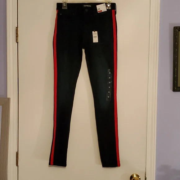 Express Dark Wash Skinny Jeans,  Size 2R, Jeans - Picture 4 of 14